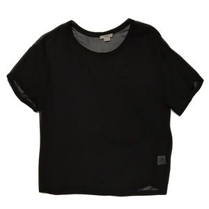 HELMUT LANG Sheer Black Shirt with Pocket